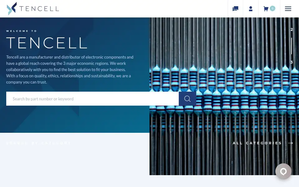 Screenshot of tencell.com