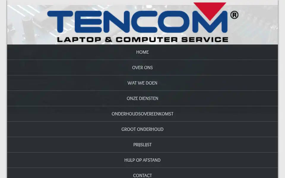 Screenshot of tencom.nl