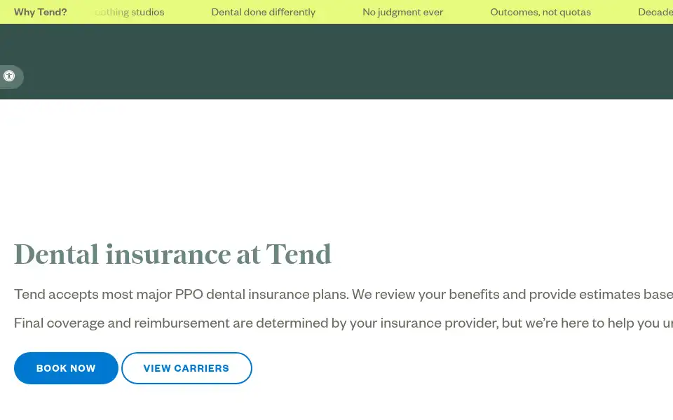 Screenshot of tend.me