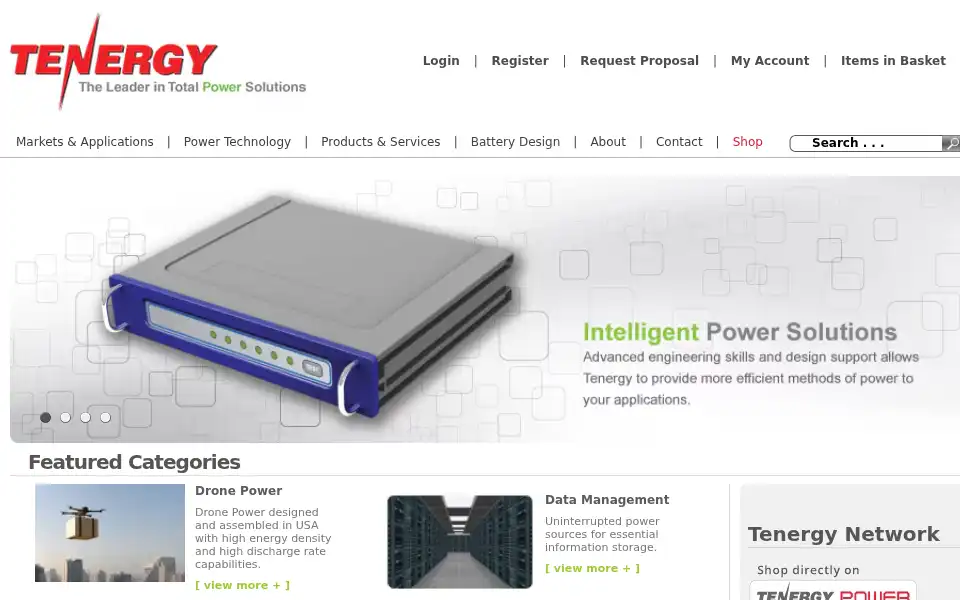 Screenshot of tenergy.com