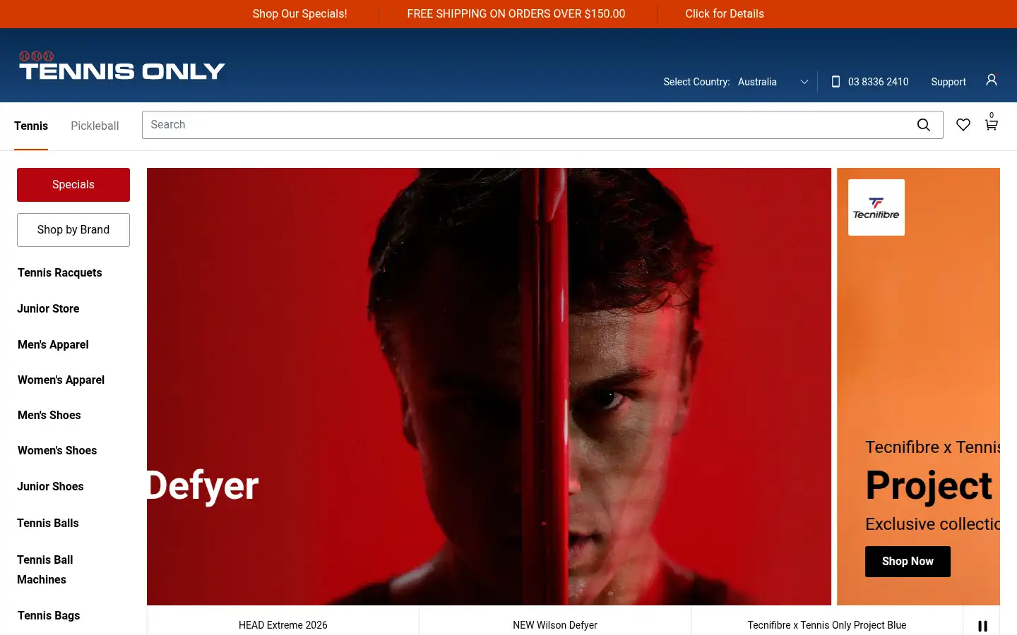 Screenshot of tennisonly.com.au