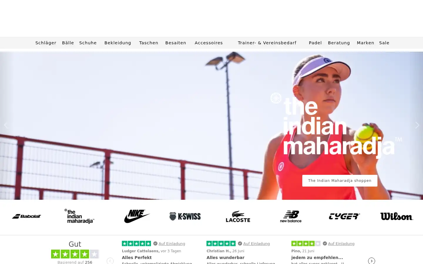 Screenshot of tennisplanet.de
