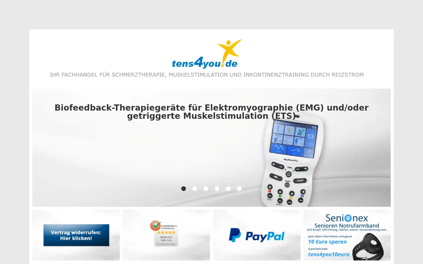 Screenshot of tens4you.de