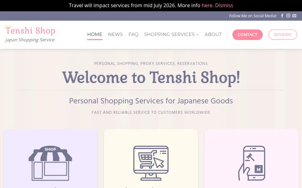 Screenshot of tenshishop.com
