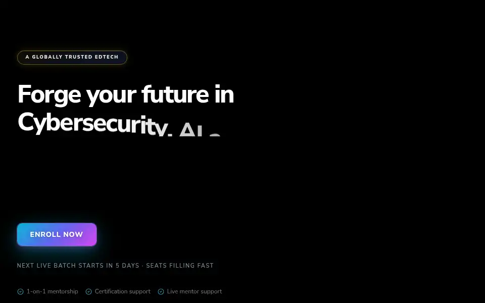 Screenshot of tensorsecurityacademy.com
