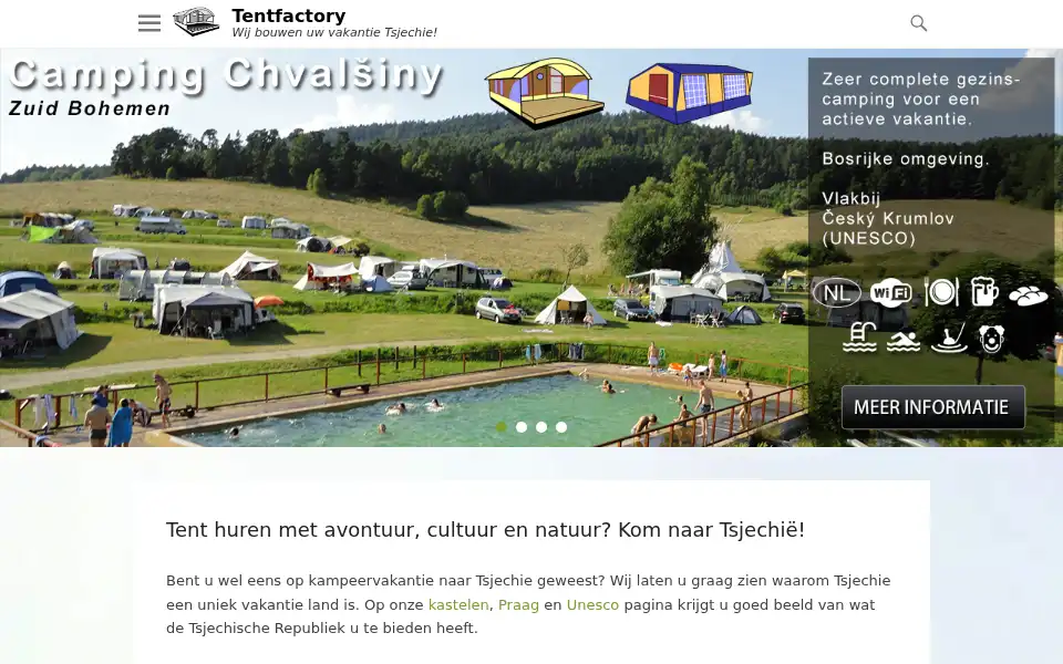 Screenshot of tentfactory.nl