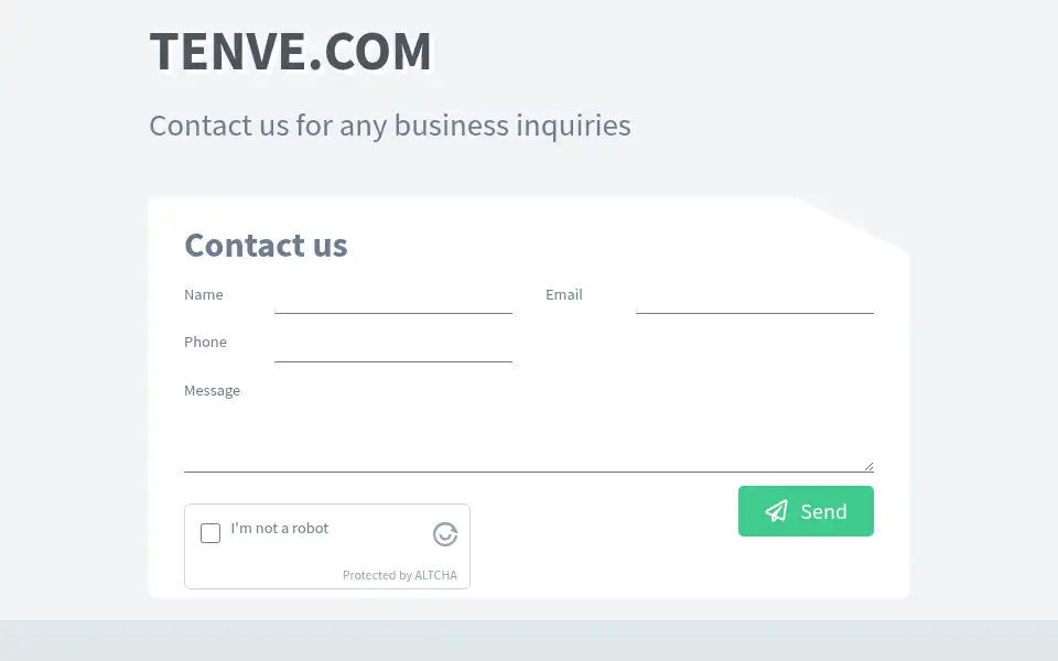 Screenshot of tenve.com