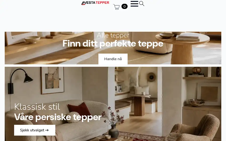 Screenshot of teppegalleriet.no