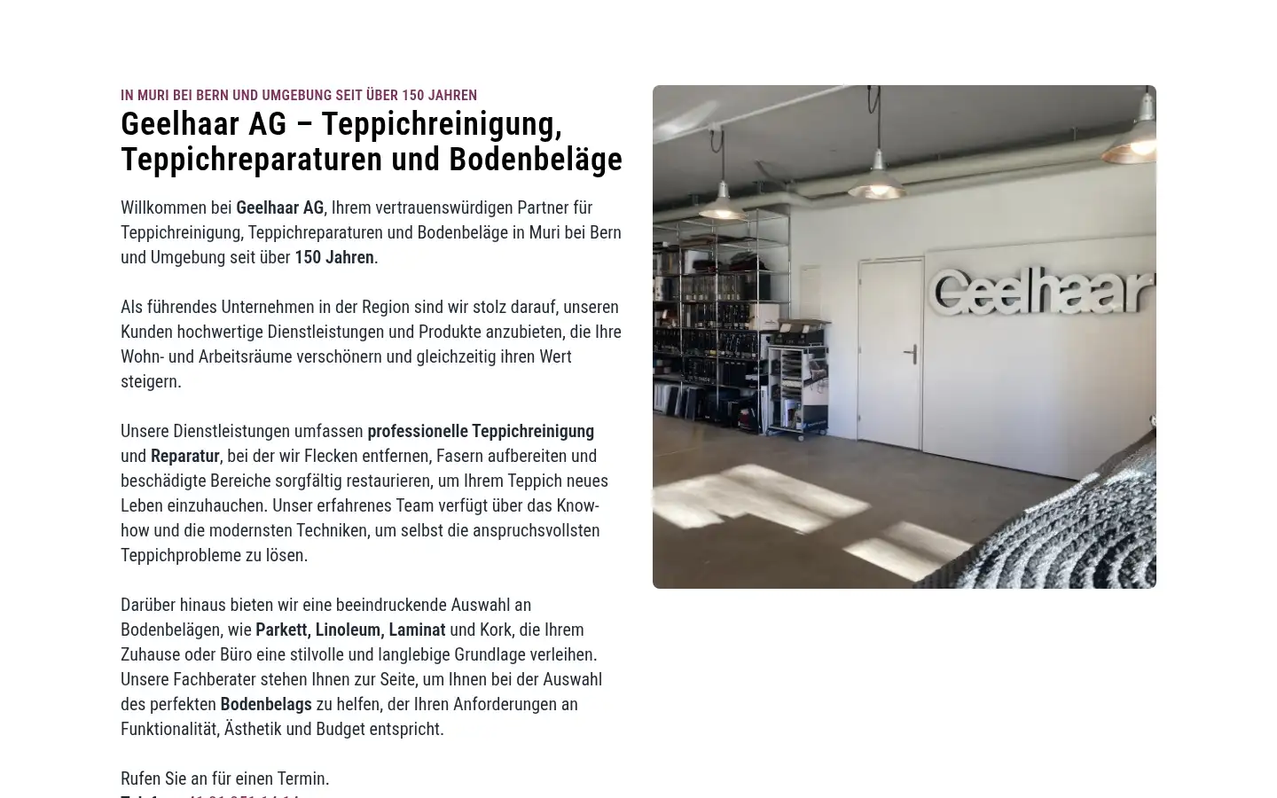 Screenshot of teppich-bern.ch