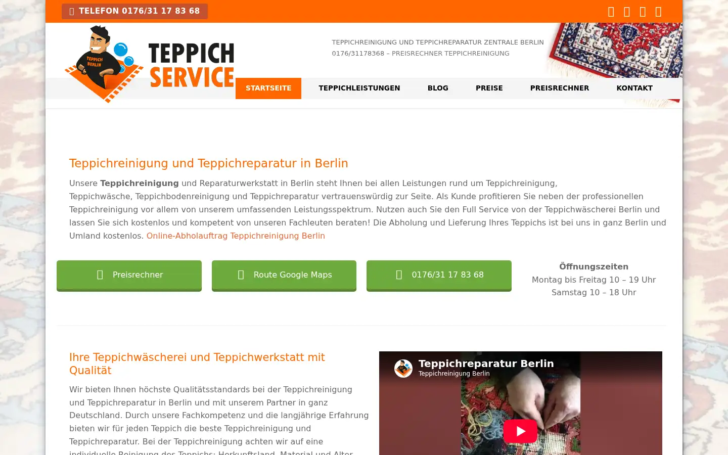 Screenshot of teppichwaescherei-berlin.de
