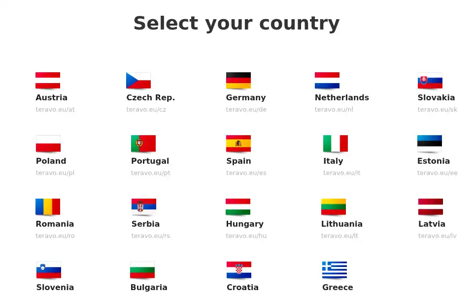 Screenshot of teravo.eu