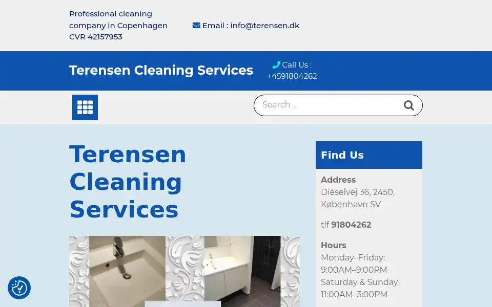 Screenshot of terensen.dk