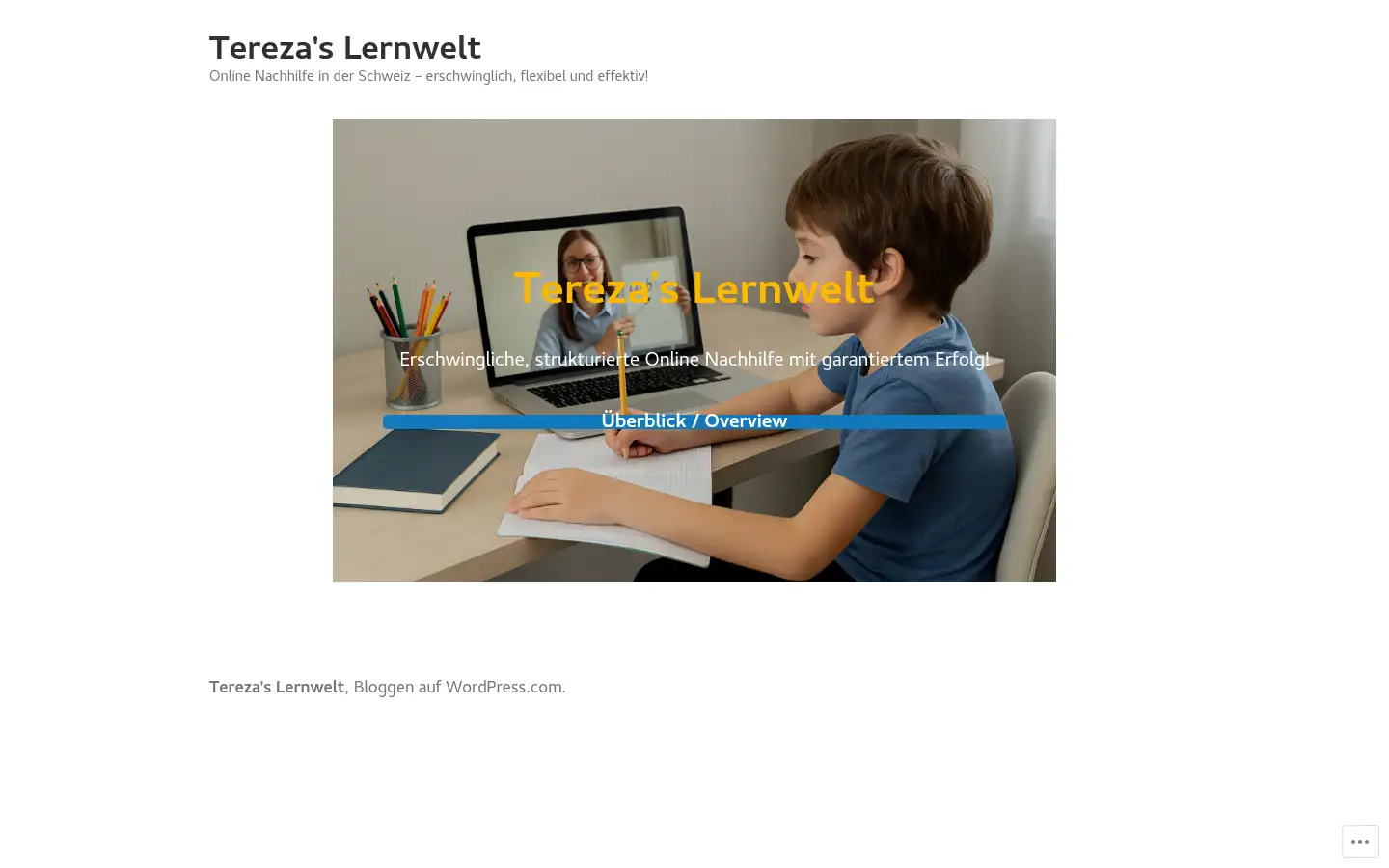 Screenshot of terezaslernwelt.com