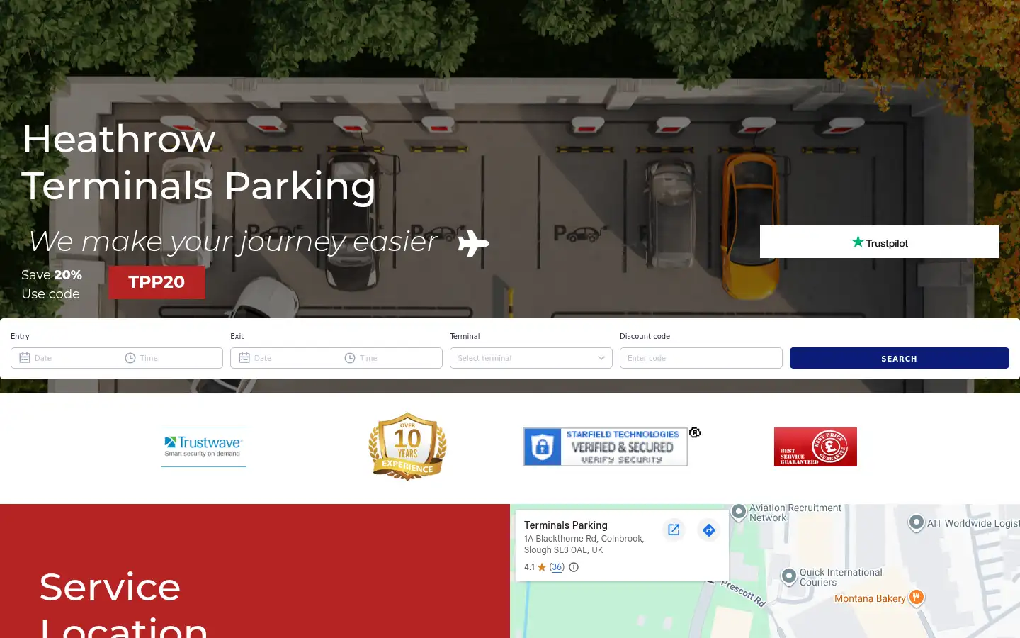 Screenshot of terminalparking.co.uk