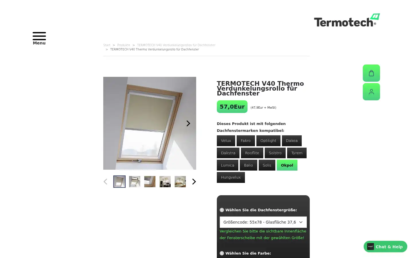 Screenshot of termotech.de