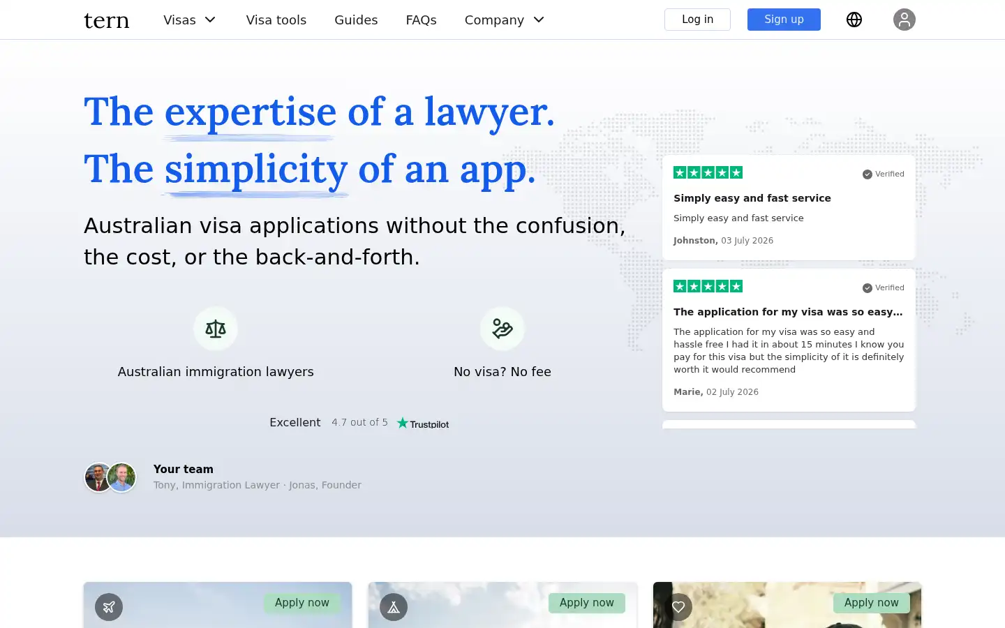 Screenshot of ternvisa.com