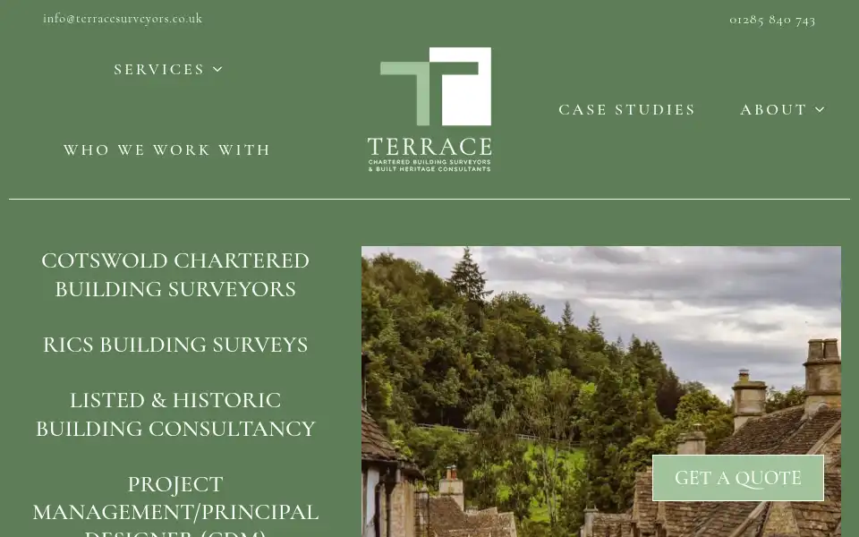 Screenshot of terracesurveyors.co.uk
