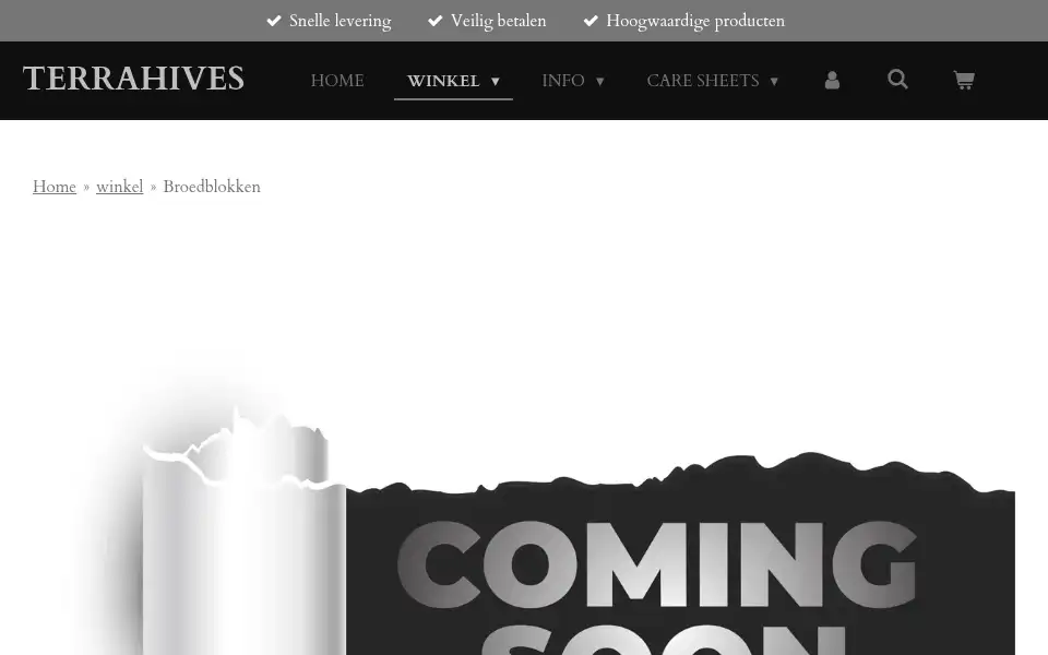 Screenshot of terrahives.com
