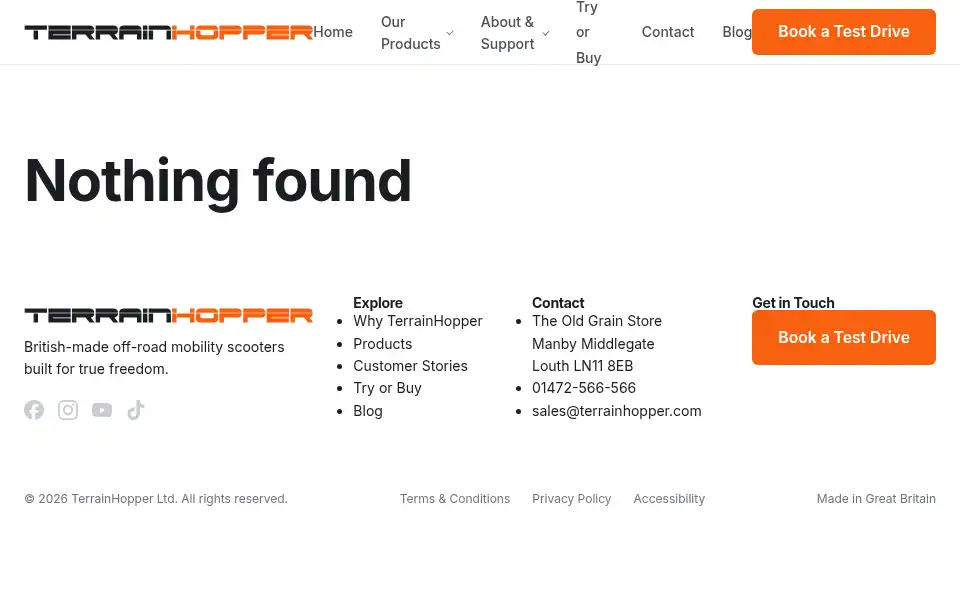 Screenshot of terrainhopper.com