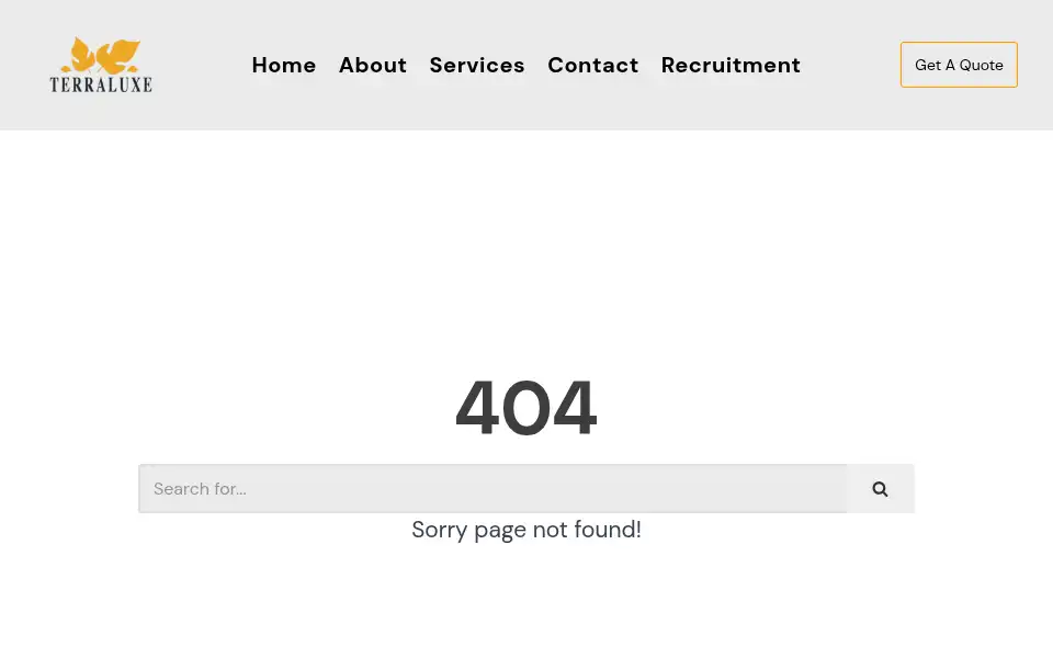 Screenshot of terraluxe.co.uk