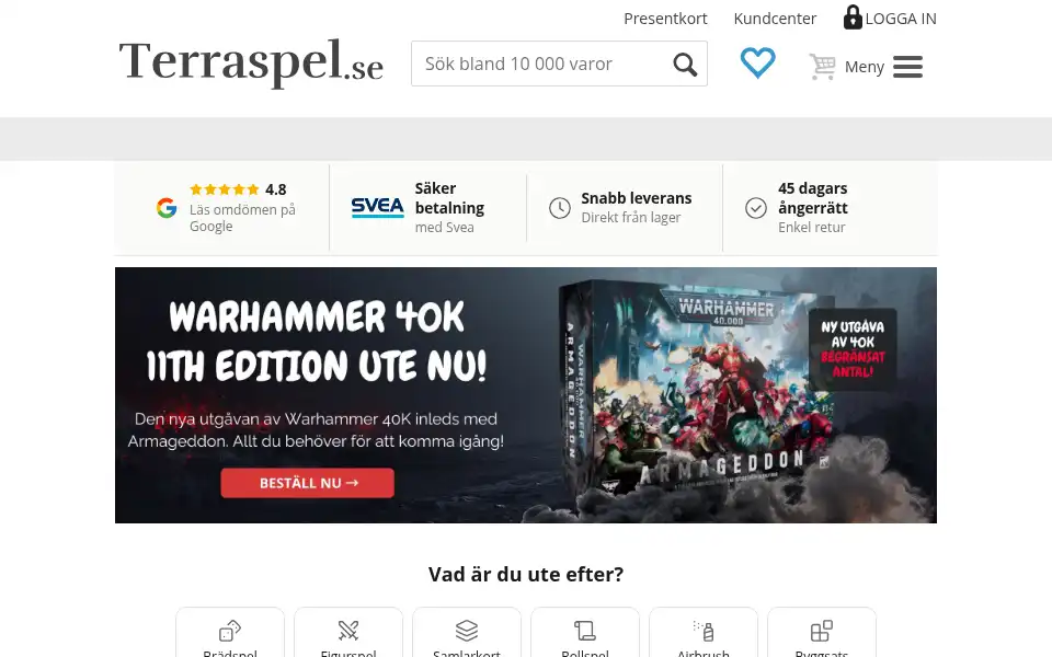 Screenshot of terraspel.se