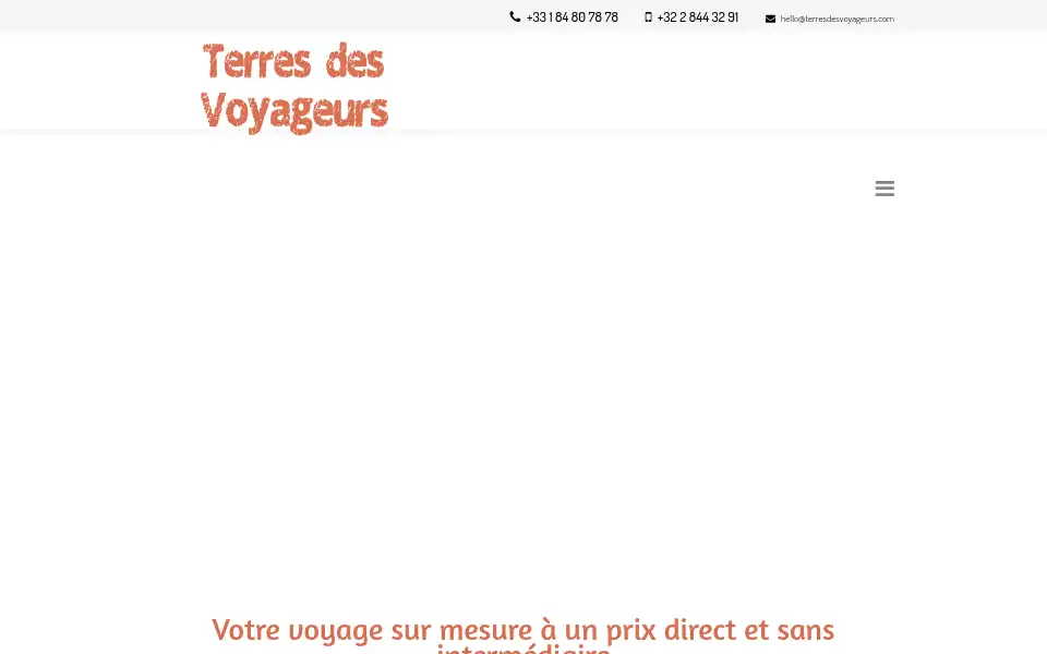 Screenshot of terresdesvoyageurs.com