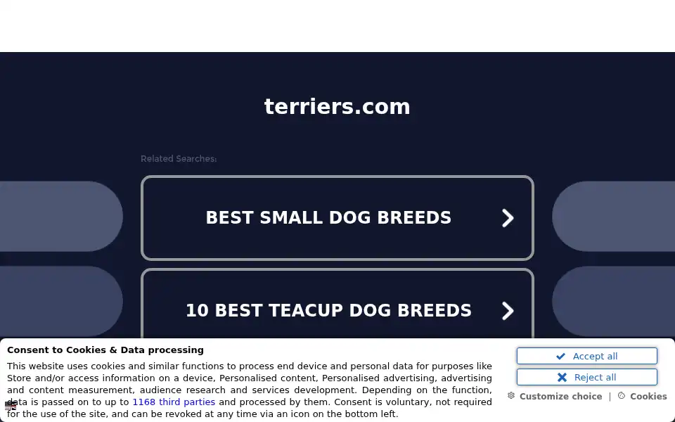 Screenshot of terriers.com