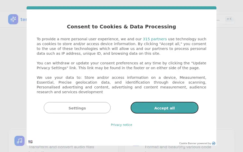 Screenshot of terrific.tools