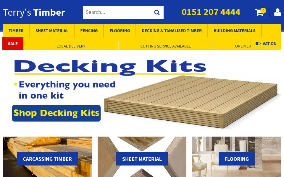 Screenshot of terrystimber.co.uk