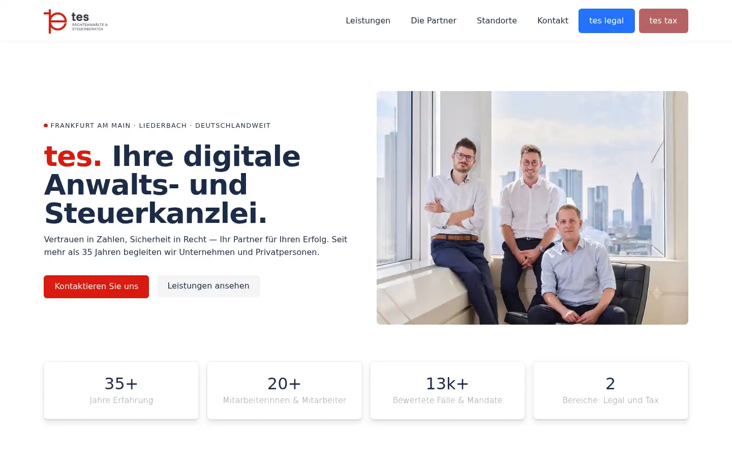 Screenshot of tes-partner.de