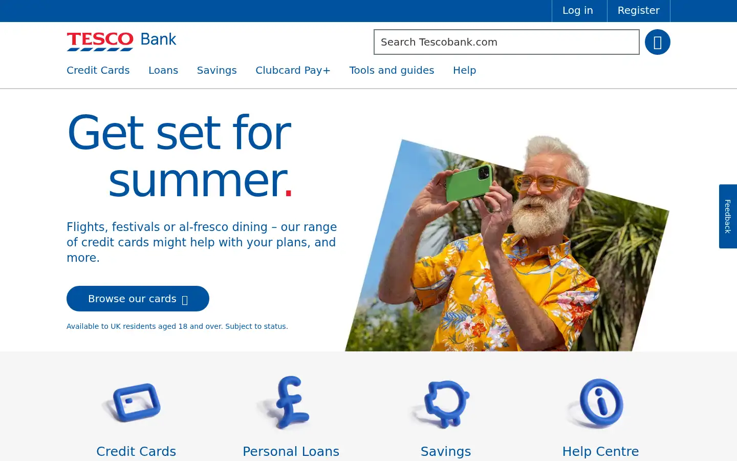 Screenshot of tescobank.com