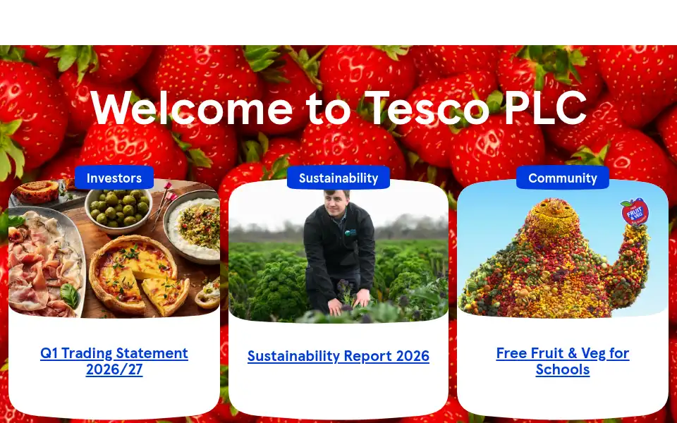 Screenshot of tescoplc.com