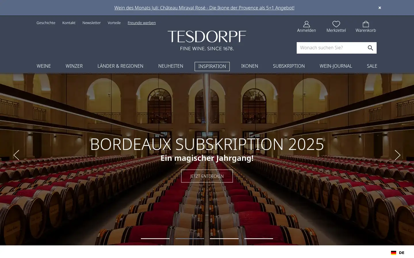 Screenshot of tesdorpf.de