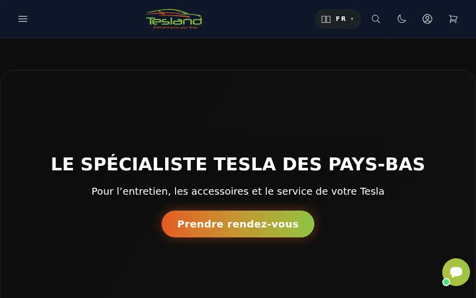 Screenshot of tesland.com