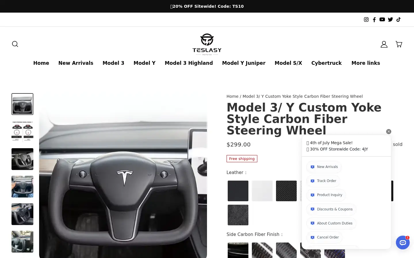 Screenshot of teslasy.com