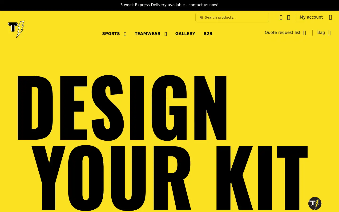 Screenshot of tesportswear.co.uk