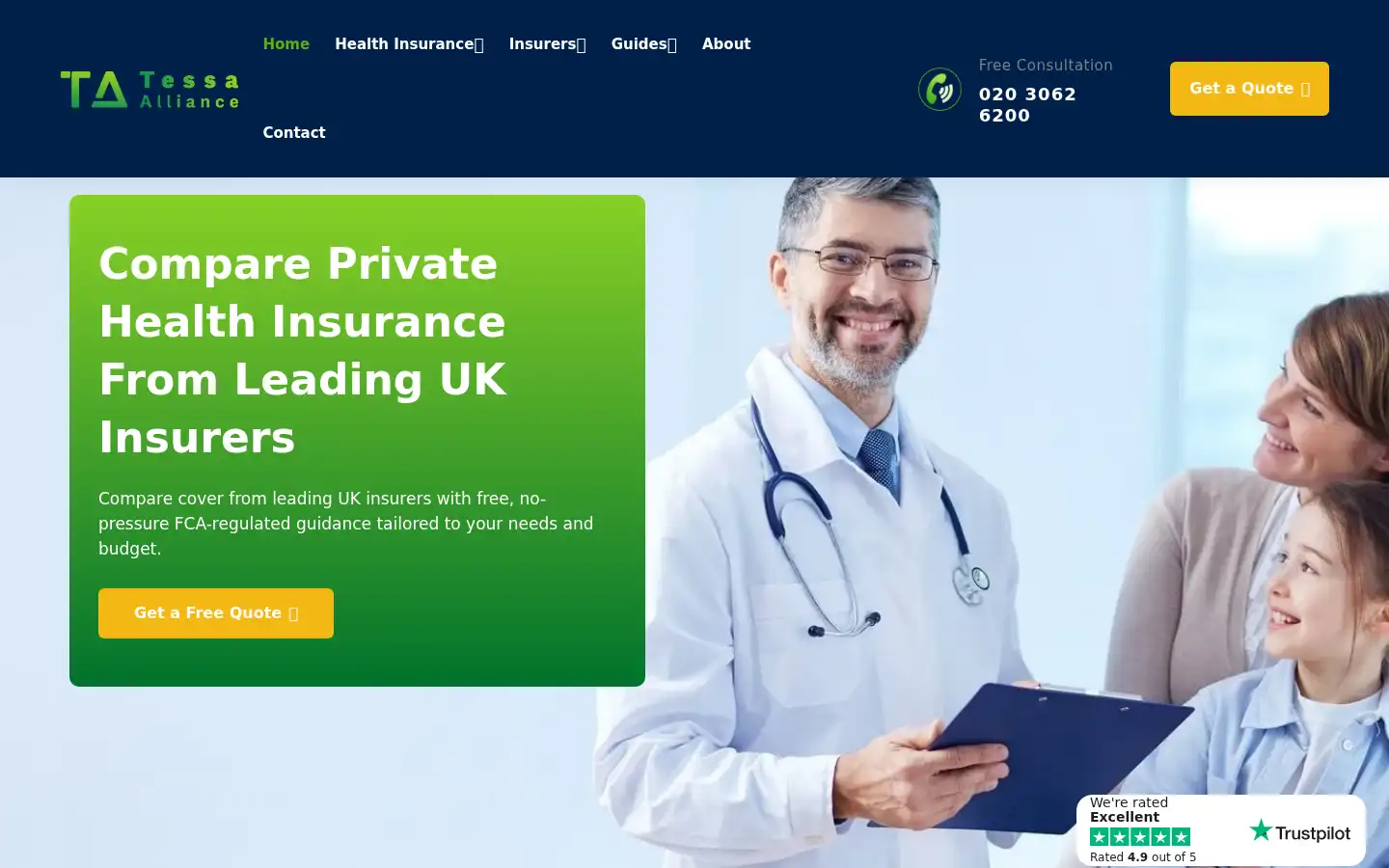 Screenshot of tessaalliance.co.uk