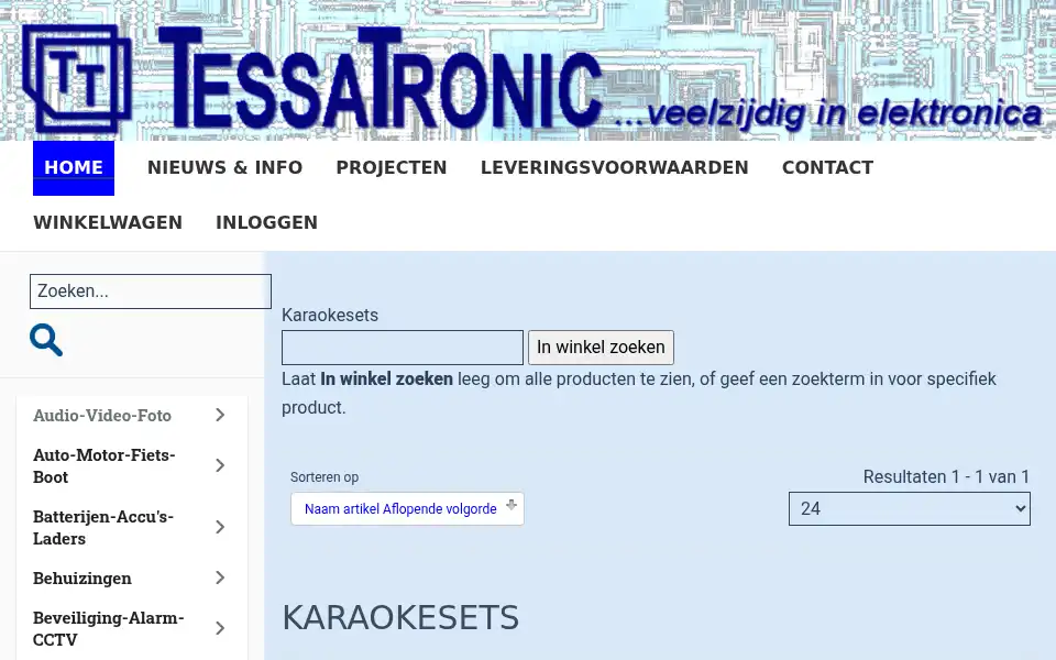 Screenshot of tessatronic.nl