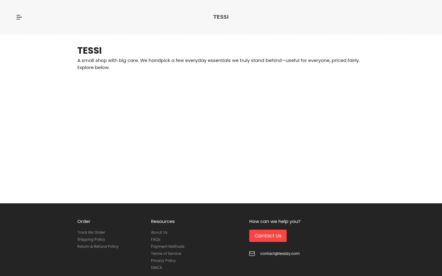 Screenshot of tessizy.com