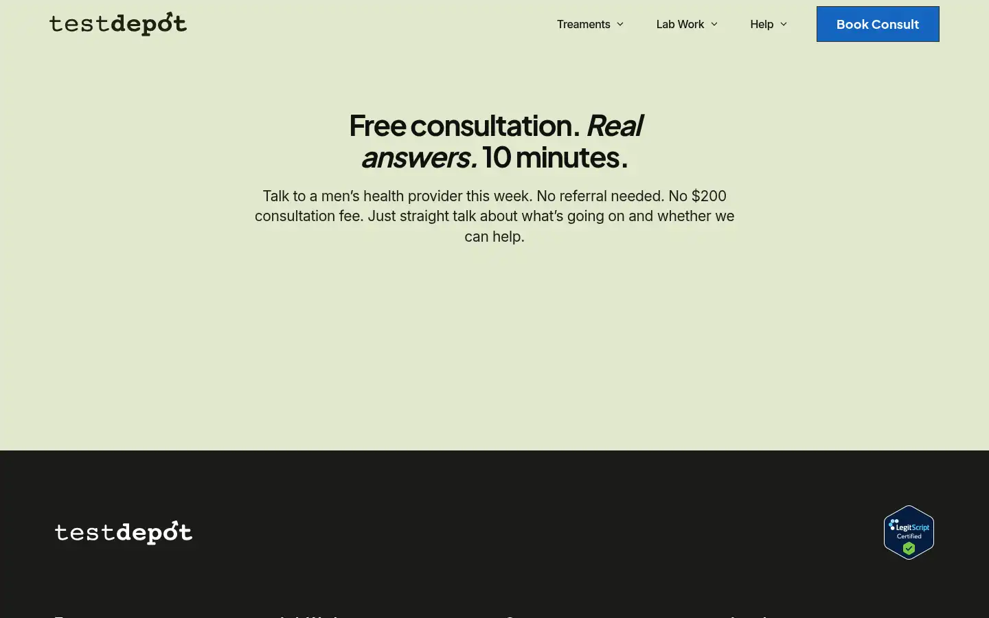 Screenshot of testdepot.com