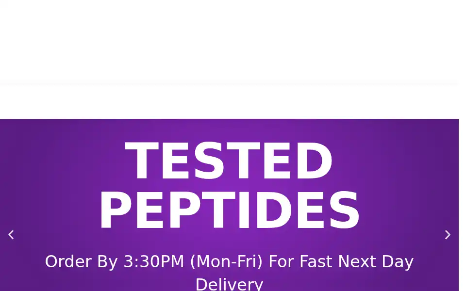 Screenshot of testedpeptides.co.uk
