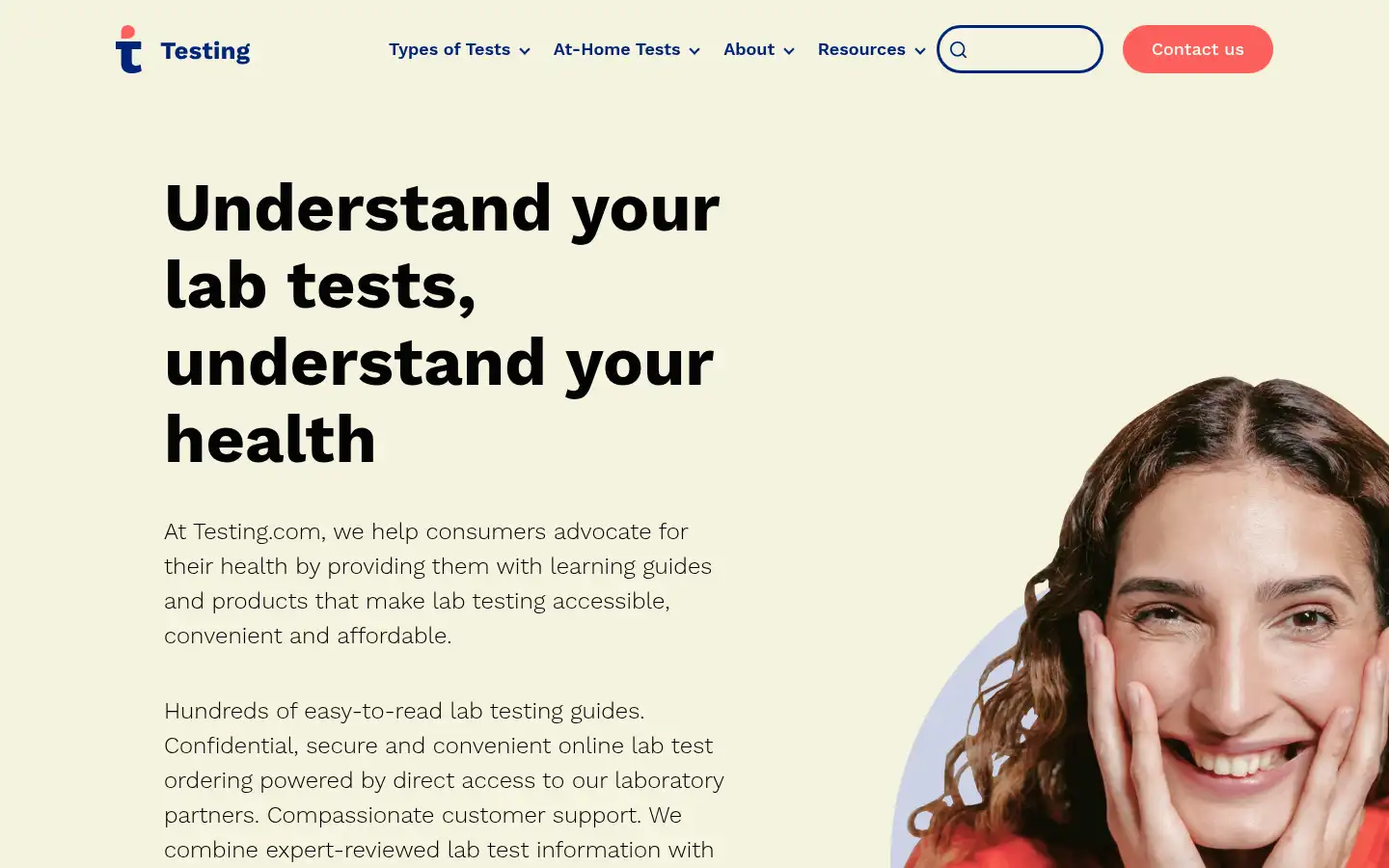 Screenshot of testing.com