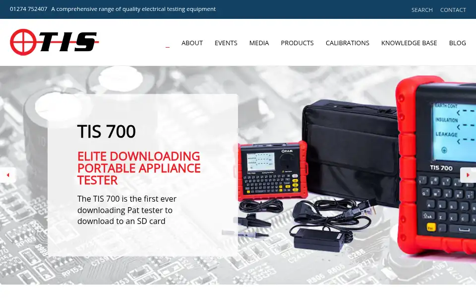 Screenshot of testinstrumentsolutions.co.uk