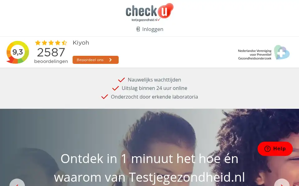 Screenshot of testjegezondheid.nl