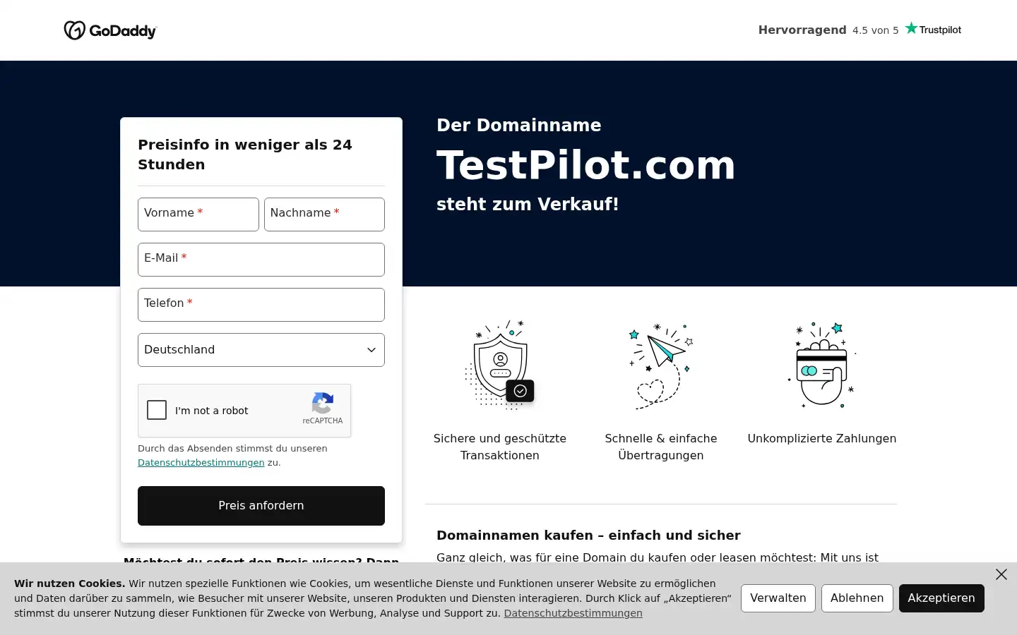 Screenshot of testpilot.com