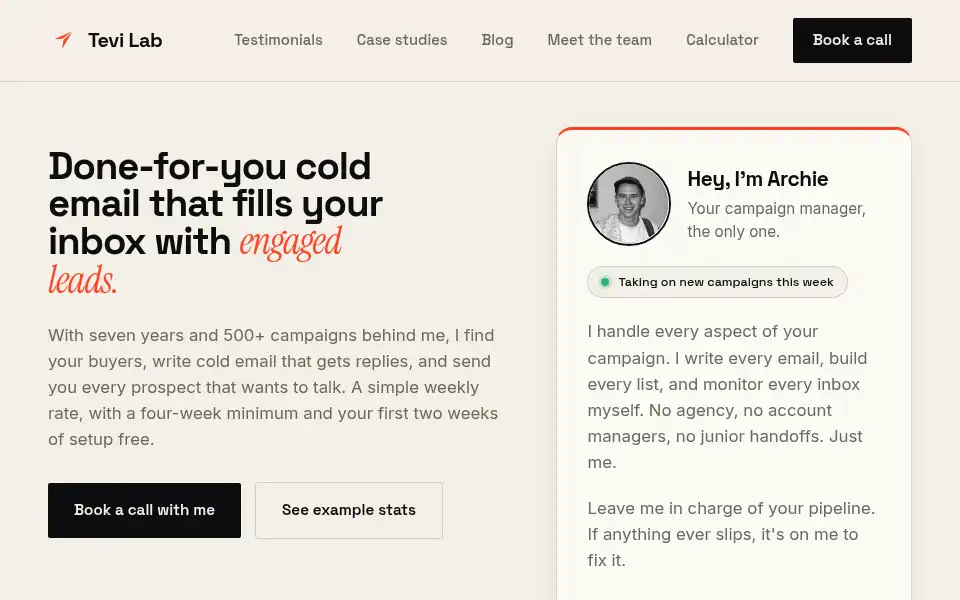 Screenshot of tevilab.com