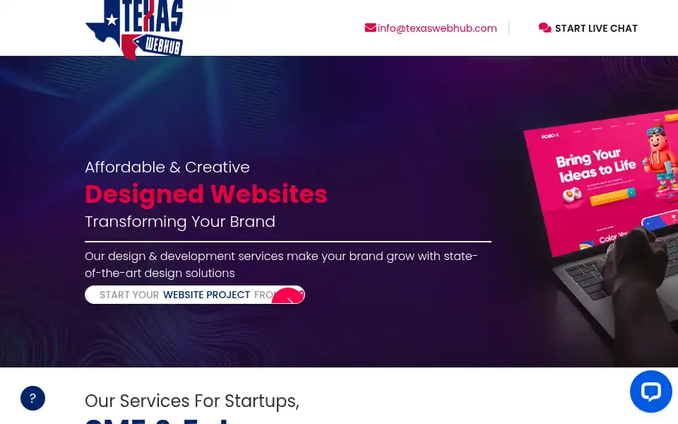 Screenshot of texaswebhub.com