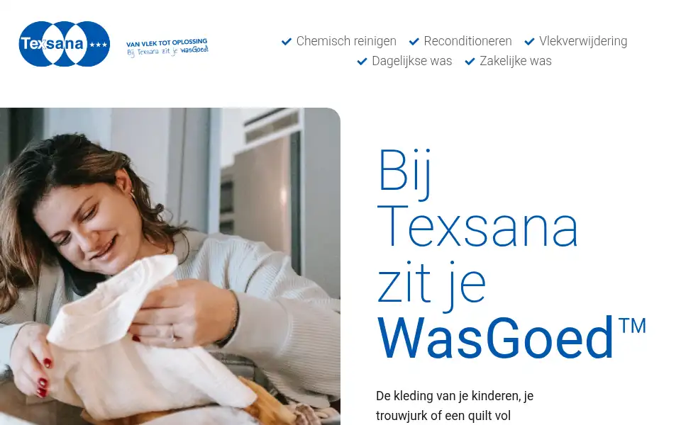 Screenshot of texsana.nl