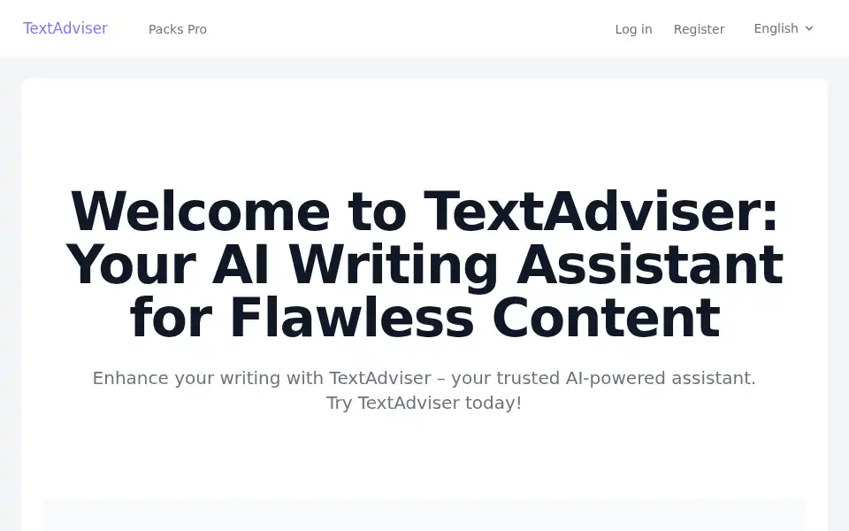 Screenshot of textadviser.com