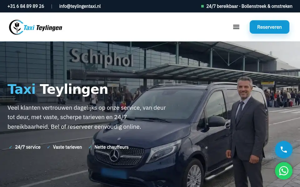 Screenshot of teylingentaxi.nl